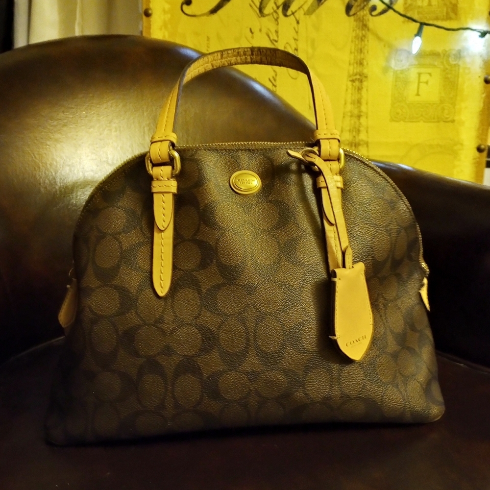 Coach Brown Signature Handbag. Duplicate Listing. - Picture 4 of 16